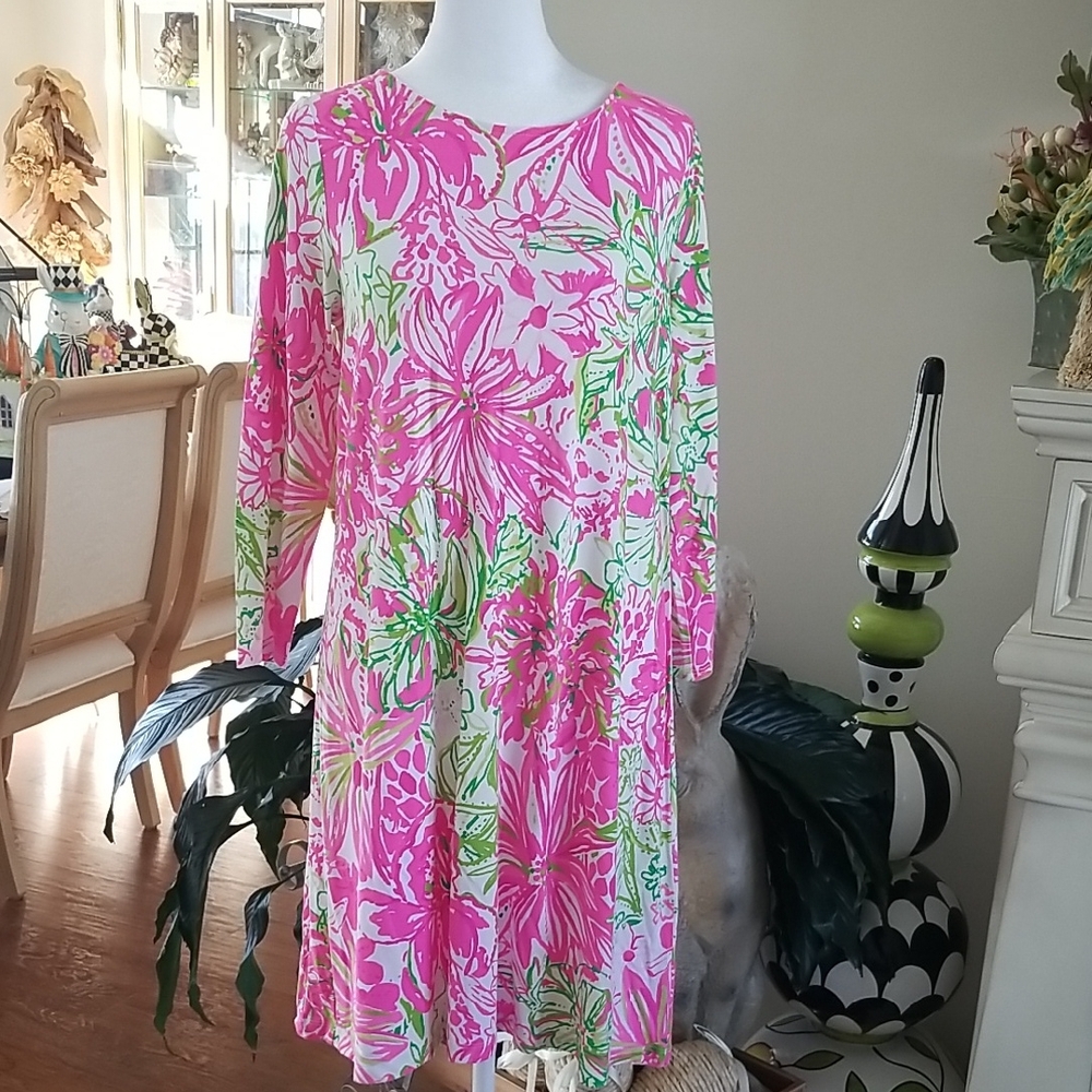 Vibrant Floral Long Sleeve Dress